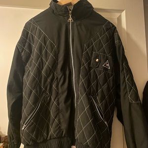 Black retro bomber jacket